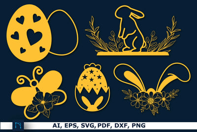 Paper cut Easter Decor SVG Bundle SVG MD JOYNAL ABDIN 