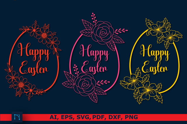 Paper cut Easter wreath SVG Bundle SVG MD JOYNAL ABDIN 