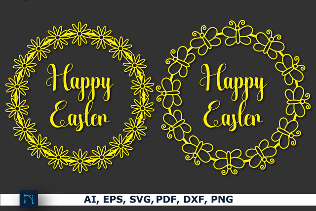 Paper cut Easter wreath SVG Bundle SVG MD JOYNAL ABDIN 