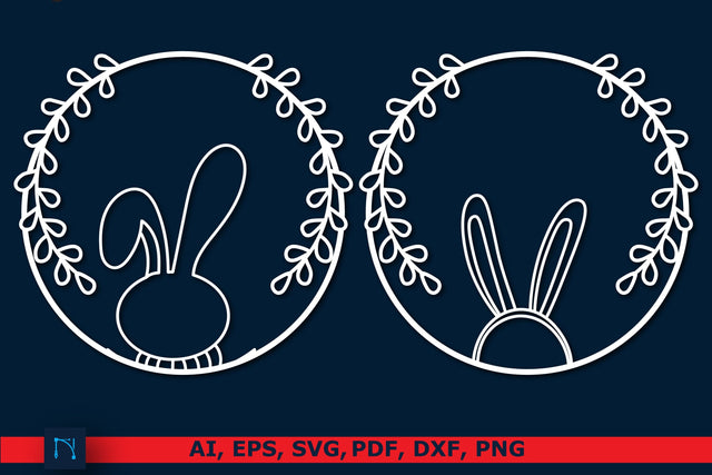Paper cut Easter wreath SVG Bundle SVG MD JOYNAL ABDIN 