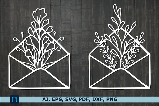 paper cut envelope flowers SVG bundle SVG MD JOYNAL ABDIN 
