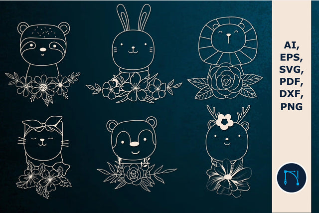 paper cut floral animal face SVG bundle SVG MD JOYNAL ABDIN 