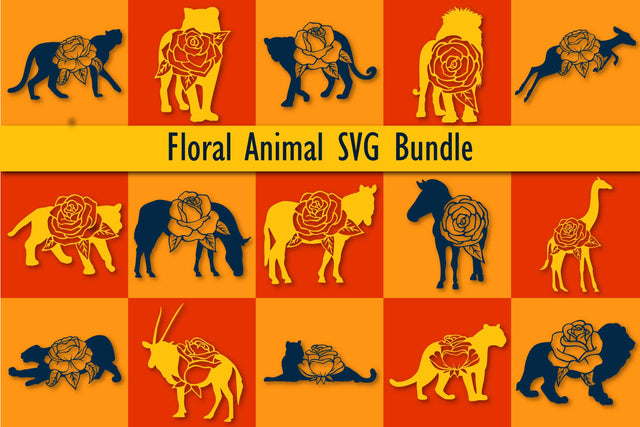 Paper cut Floral Animal SVG Bundle SVG MD JOYNAL ABDIN 
