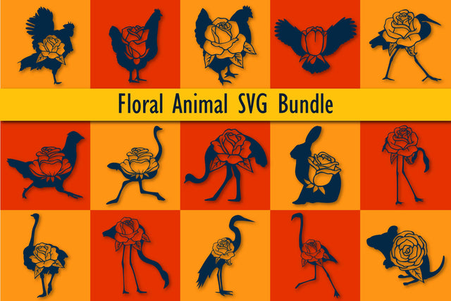 Paper cut Floral Animal SVG Bundle SVG MD JOYNAL ABDIN 
