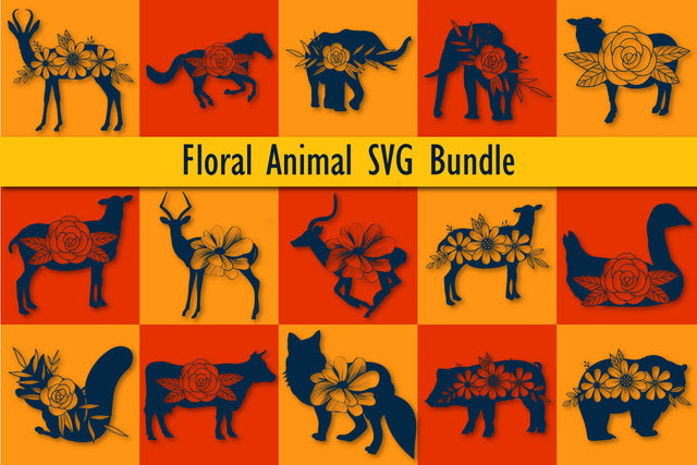 Paper cut Floral Animal SVG Bundle SVG MD JOYNAL ABDIN 