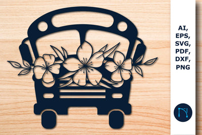 paper cut floral bus SVG for decoration SVG MD JOYNAL ABDIN 