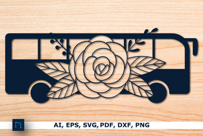 paper cut floral bus SVG for decoration SVG MD JOYNAL ABDIN 