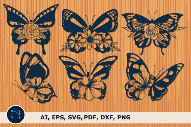 paper cut floral butterfly SVG bundle SVG MD JOYNAL ABDIN 