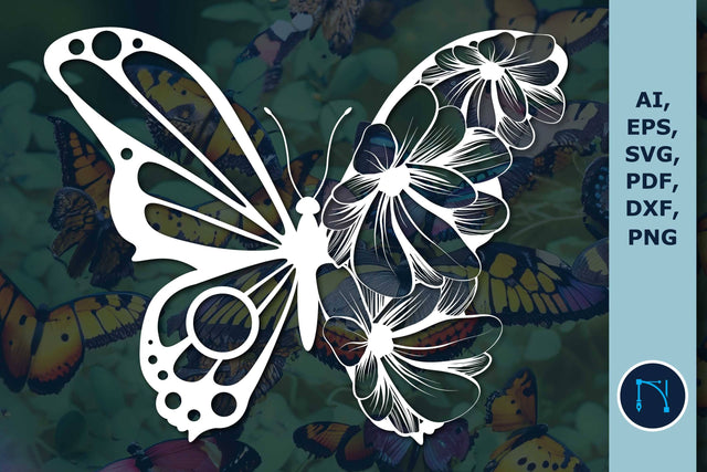 Paper Cut Floral Butterfly SVG Cut File SVG MD JOYNAL ABDIN 