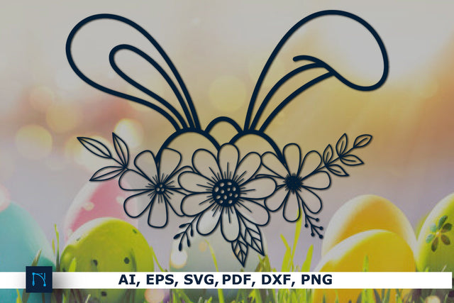 paper cut floral Easter bunny SVG bundle SVG MD JOYNAL ABDIN 