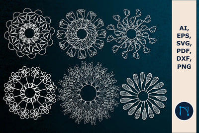 paper cut floral mandala SVG bundle SVG MD JOYNAL ABDIN 