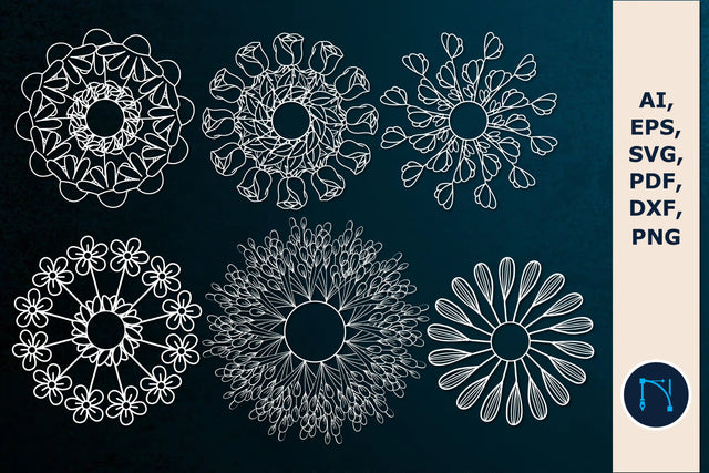 paper cut floral mandala SVG bundle SVG MD JOYNAL ABDIN 