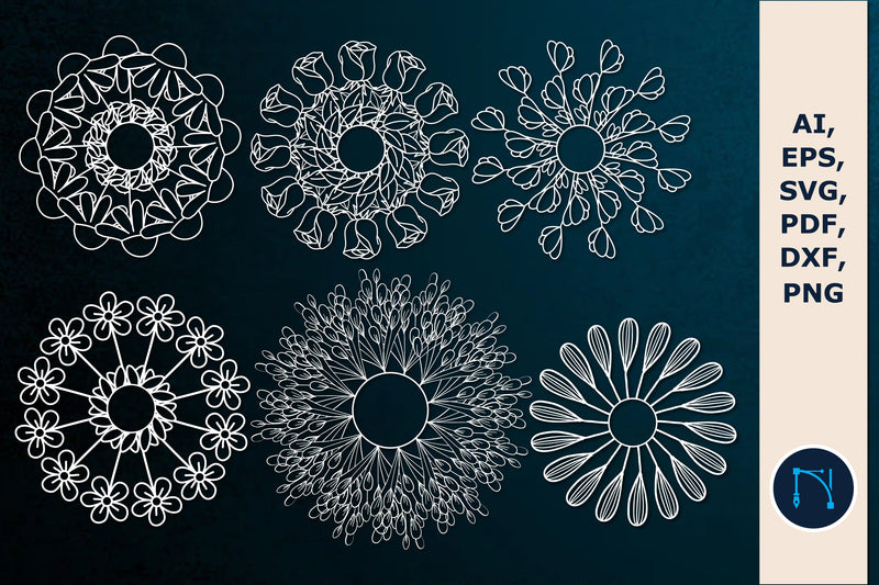 paper cut floral mandala SVG bundle SVG MD JOYNAL ABDIN 
