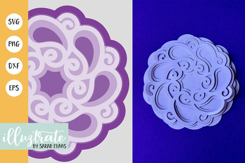 Paper Cut Flower SVG cut file | Layered Flower SVG Cut File SVG Illuztrate 