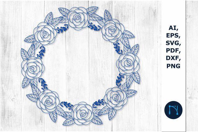 paper cut flower Wreath SVG for decor SVG MD JOYNAL ABDIN 