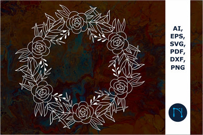 paper cut flower Wreath SVG for decor SVG MD JOYNAL ABDIN 