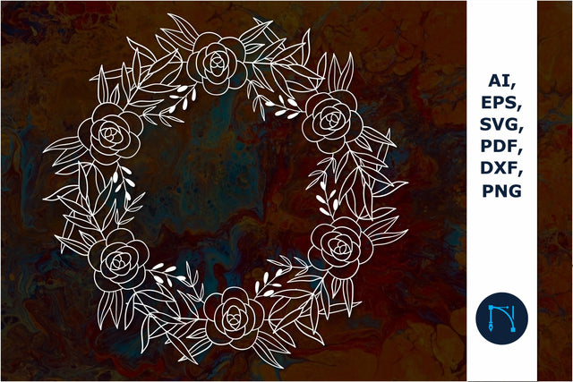 paper cut flower Wreath SVG for decor SVG MD JOYNAL ABDIN 