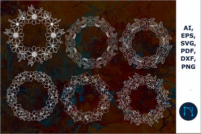 paper cut flower Wreath SVG for decor SVG MD JOYNAL ABDIN 