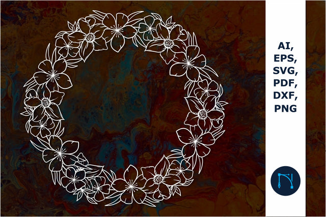 paper cut flower Wreath SVG for decor SVG MD JOYNAL ABDIN 