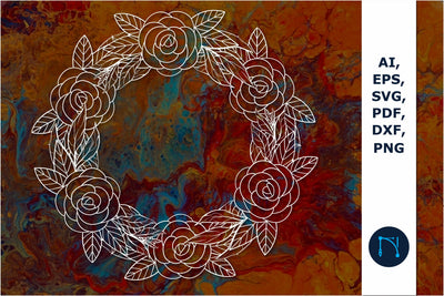 paper cut flower Wreath SVG for decor SVG MD JOYNAL ABDIN 