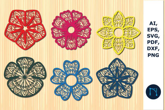 paper cut flowers mandala bundle SVG SVG MD JOYNAL ABDIN 