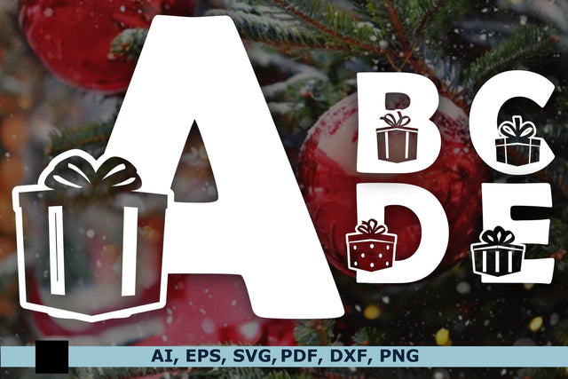 paper cut gift box alphabet SVG bundle SVG MD JOYNAL ABDIN 