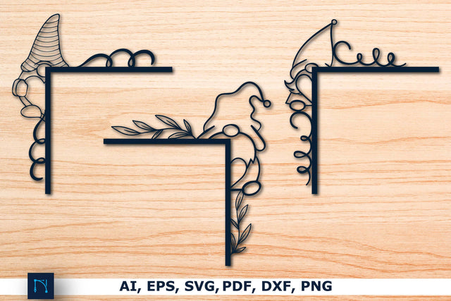 Paper cut Gnome door corner SVG Bundle SVG MD JOYNAL ABDIN 