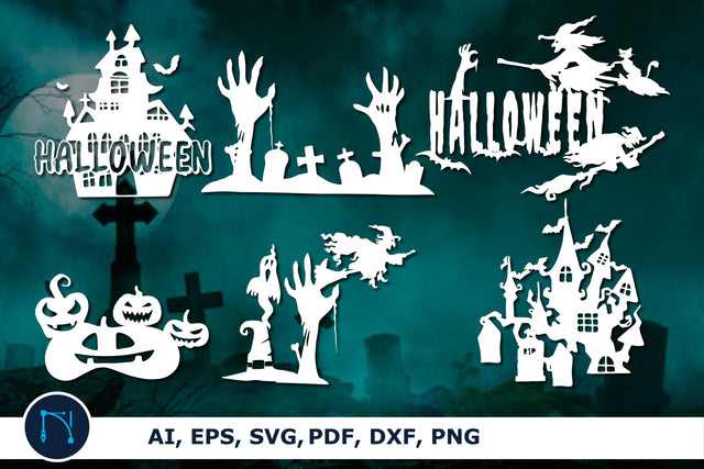paper cut Halloween decor bundle SVG SVG MD JOYNAL ABDIN 