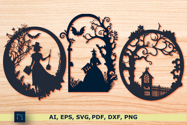 paper cut Halloween Decor SVG Bundle SVG MD JOYNAL ABDIN 