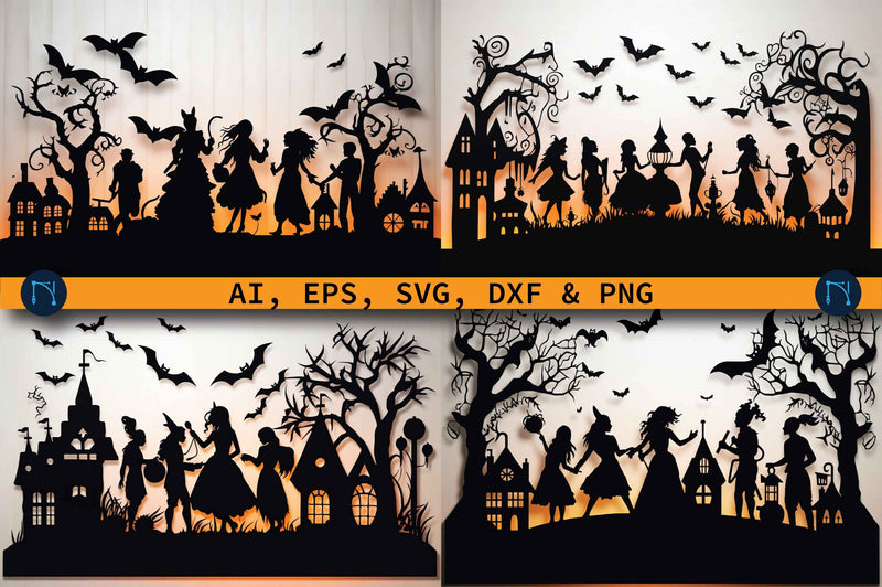Paper Cut Halloween Party SVG Bundle SVG MD JOYNAL ABDIN 