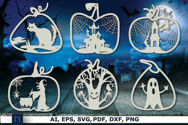 Paper cut Halloween Pumkin SVG Bundle SVG MD JOYNAL ABDIN 