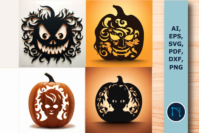 Paper Cut Halloween Pumpkin Face SVG SVG MD JOYNAL ABDIN 