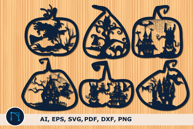 paper cut Halloween Pumpkin SVG bundle SVG MD JOYNAL ABDIN 