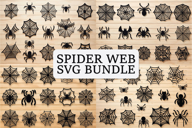 Paper Cut Halloween Spider Web SVG Set SVG MD JOYNAL ABDIN 