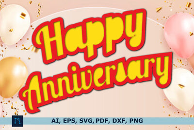 paper cut happy anniversary Garland SVG SVG MD JOYNAL ABDIN 