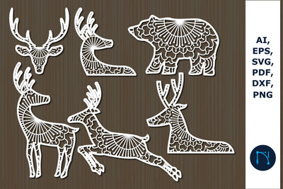 paper cut hunting mandala bundle SVG SVG MD JOYNAL ABDIN 