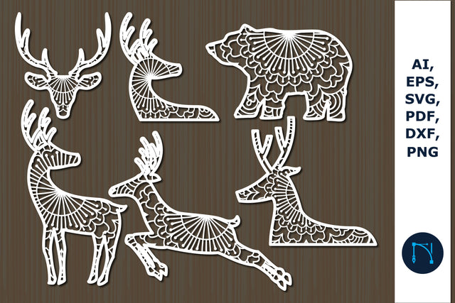 paper cut hunting mandala bundle SVG SVG MD JOYNAL ABDIN 