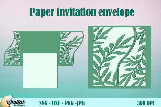 Paper Cut Invitation. Invitation Envelope Paper. 3D Paper Gift 3D Paper Evgenyia Guschina 
