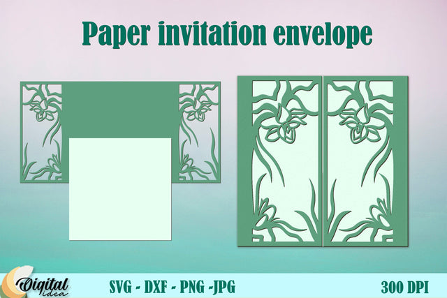 Paper Cut Invitation. Invitation Envelope Paper. 3D Paper Gift 3D Paper Evgenyia Guschina 