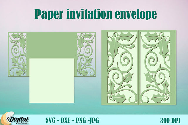 Paper Cut Invitation. Invitation Envelope Paper. 3D Paper Gift 3D Paper Evgenyia Guschina 