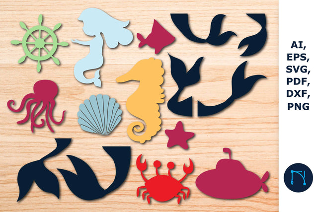 Paper cut mermaid Nautical SVG Bundle SVG MD JOYNAL ABDIN 