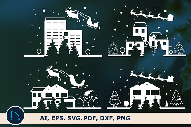 paper cut Merry Christmas home SVG bundle SVG MD JOYNAL ABDIN 