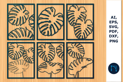 paper cut Monstera leaves svg bundle SVG MD JOYNAL ABDIN 