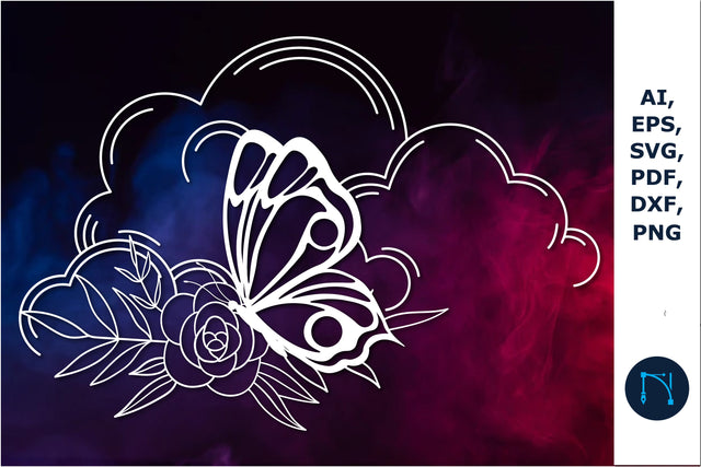 paper cut Mystical butterfly SVG vector SVG MD JOYNAL ABDIN 