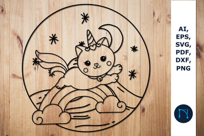 paper cut Mystical unicorn SVG cut file SVG MD JOYNAL ABDIN 