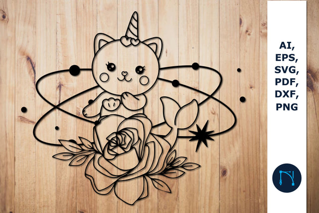 paper cut Mystical unicorn SVG cut file SVG MD JOYNAL ABDIN 