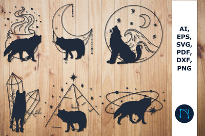 paper cut Mystical wolf SVG bundle SVG MD JOYNAL ABDIN 
