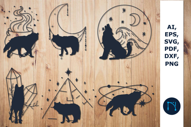 paper cut Mystical wolf SVG bundle SVG MD JOYNAL ABDIN 