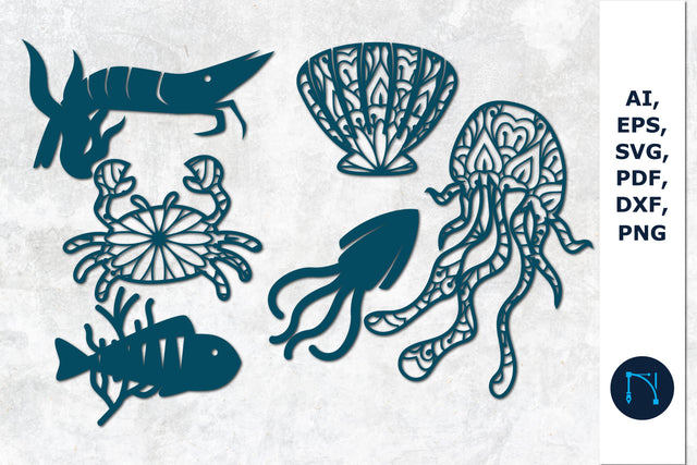 paper cut Ocean fish SVG bundle cut file SVG MD JOYNAL ABDIN 