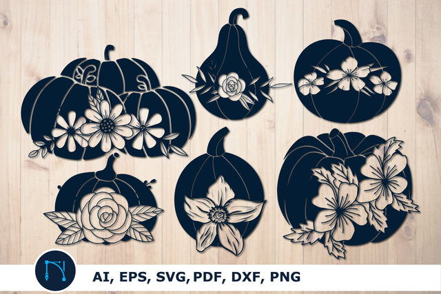 paper cut pumpkin with flower SVG bundle SVG MD JOYNAL ABDIN 